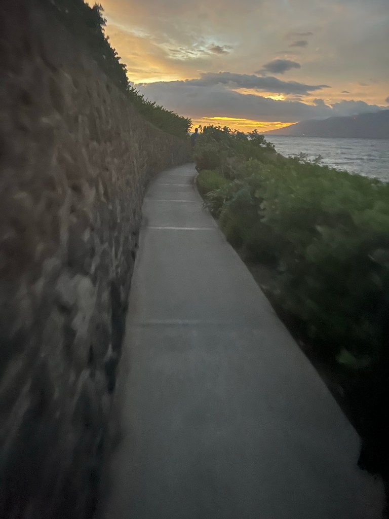 The walking path near Fairmont Kea Lani. 