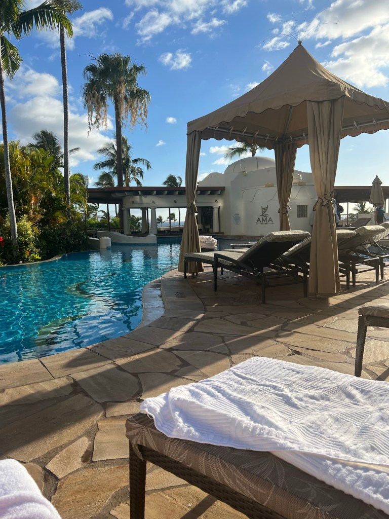 The adult only pool and swim up bar area. 