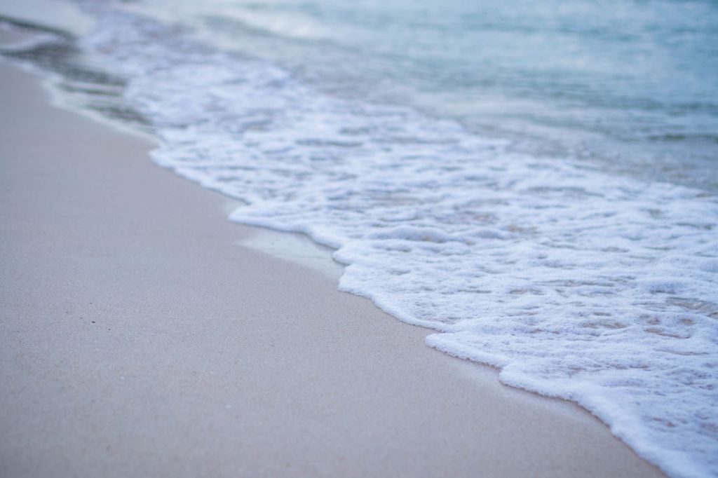 Empty beach with gentle waves